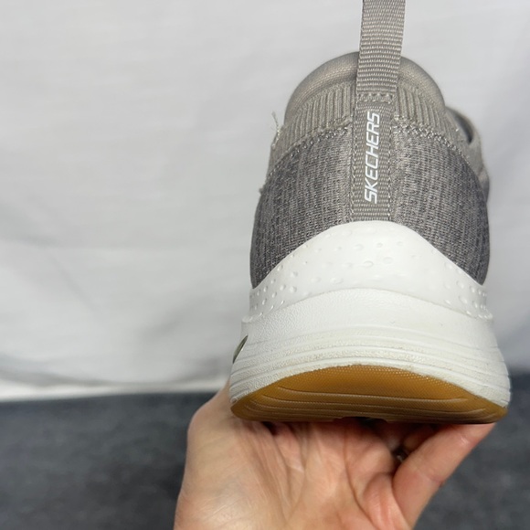 Skechers Shoes Men Arch Fit Sport Slip On Taupe Mesh Comfort 232301 - Picture 8 of 14